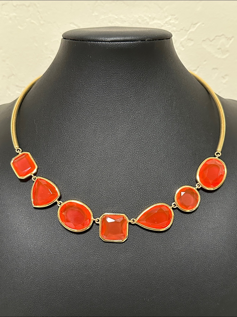 Kate Spade Vegas Jewels Cabaret Pink/Orange Collar Necklace